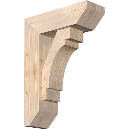 Merced Slat Smooth Bracket W/ Offset Brace, Douglas Fir, 7 1/2W X 22D X 30H